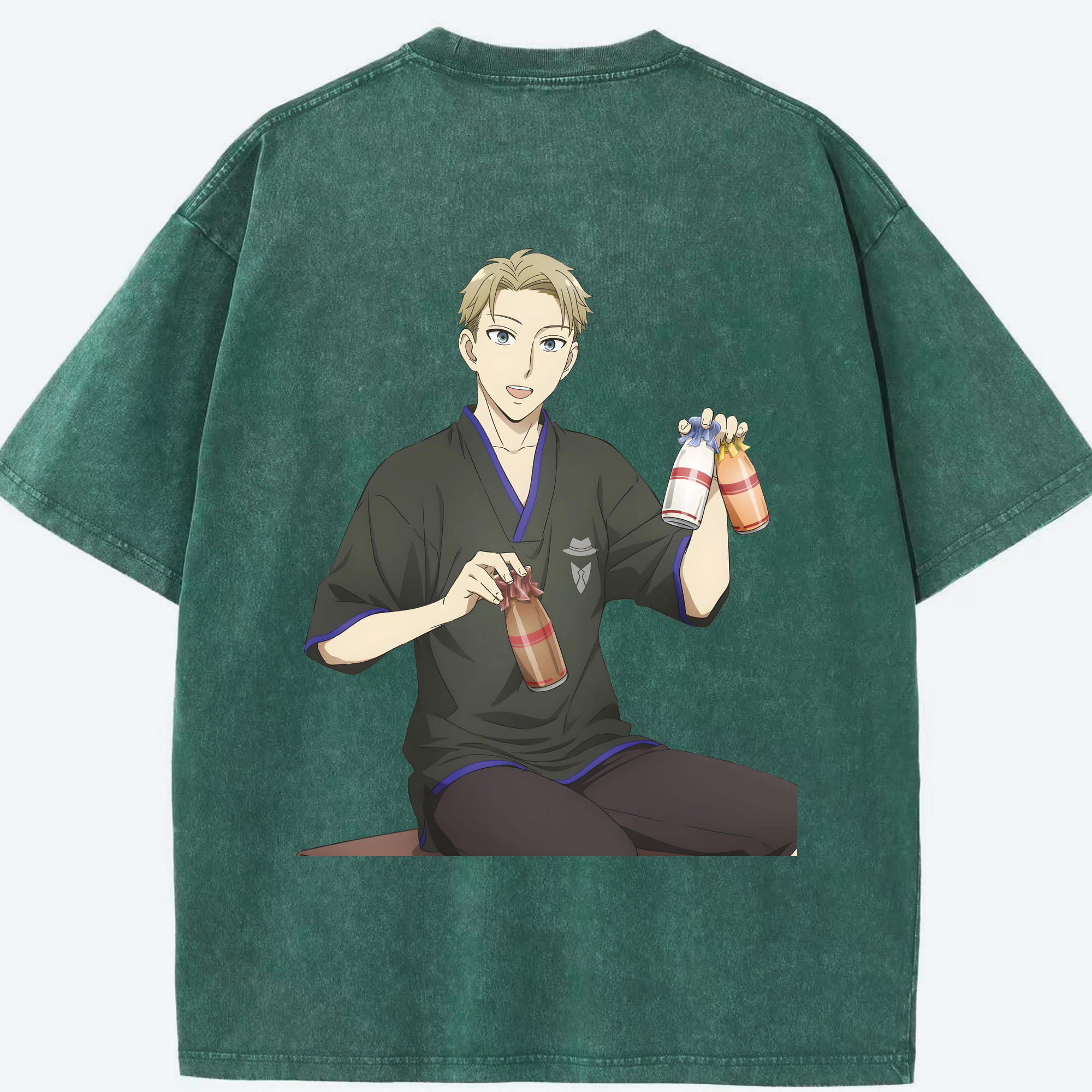 （画像用） SPY×FAMILY间谍家家酒 綿100% ヴィンテージ風 半袖Tシャツ（背面プリント）